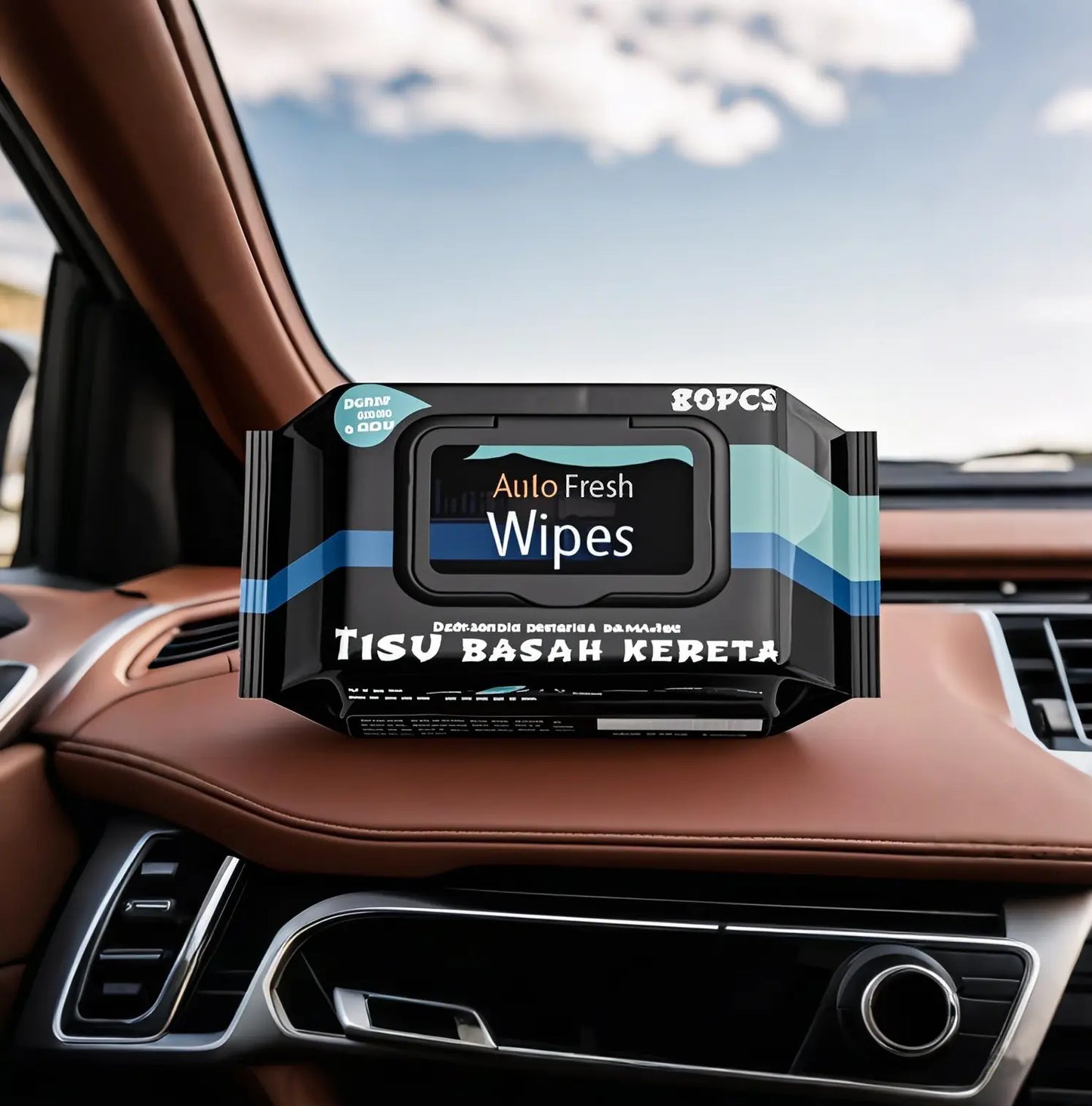 【80Pcs】Multipurpose Car Wipes