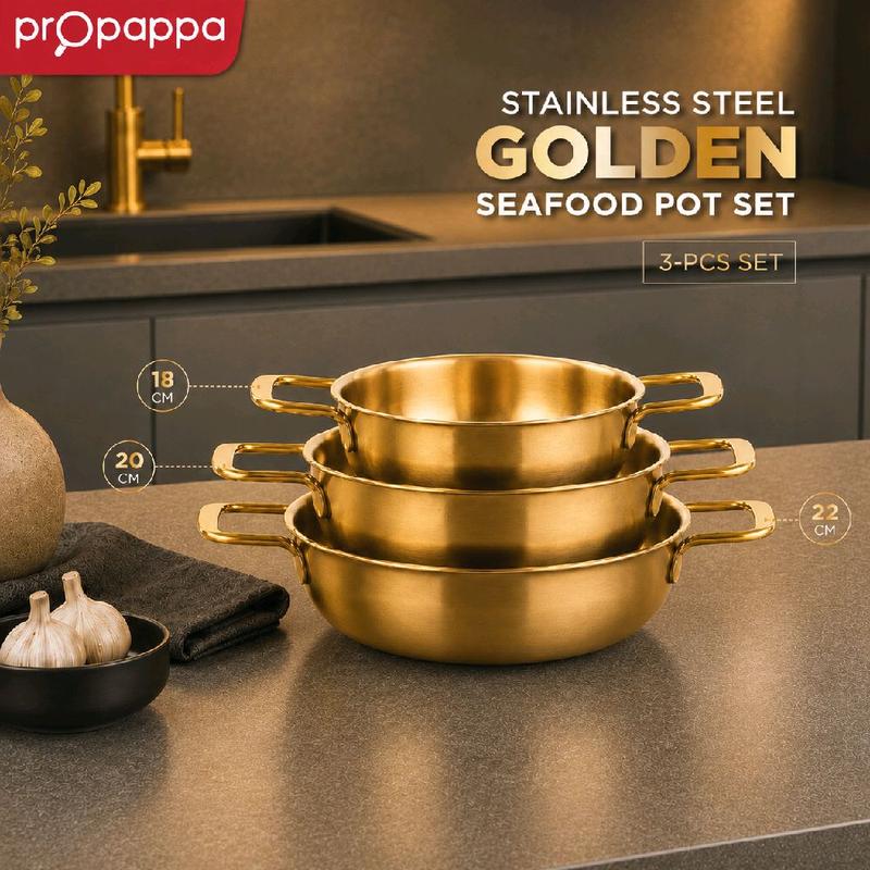 DW Stainless Steel Premium Cookware Set Korea 3PCS