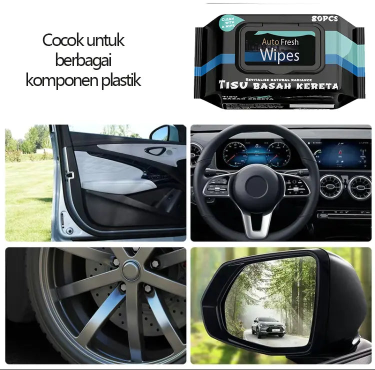 【80Pcs】Multipurpose Car Wipes