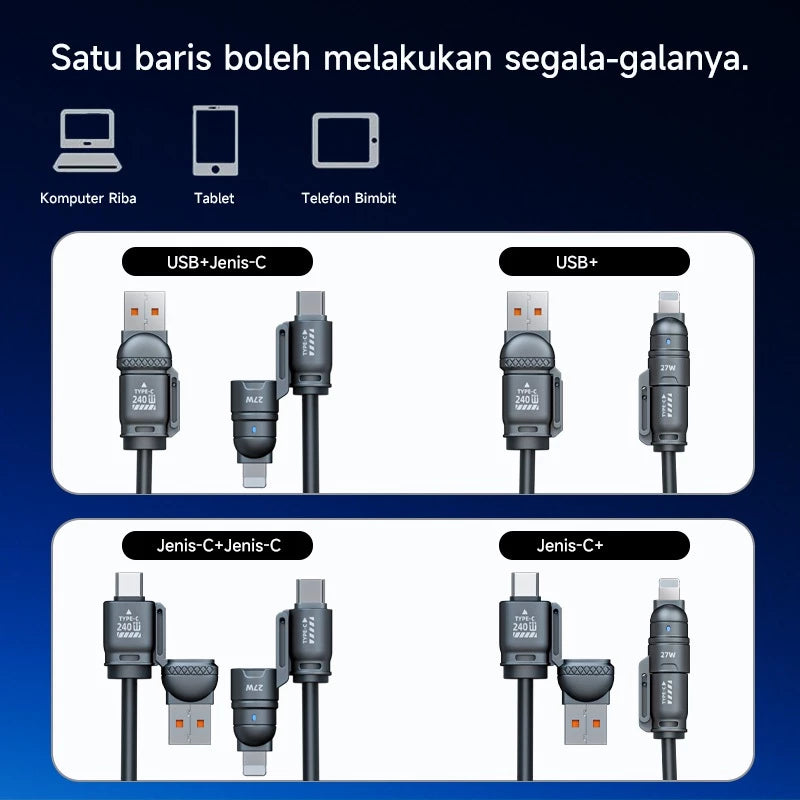 NIUMO KABEL PENGECAS 4-IN-1